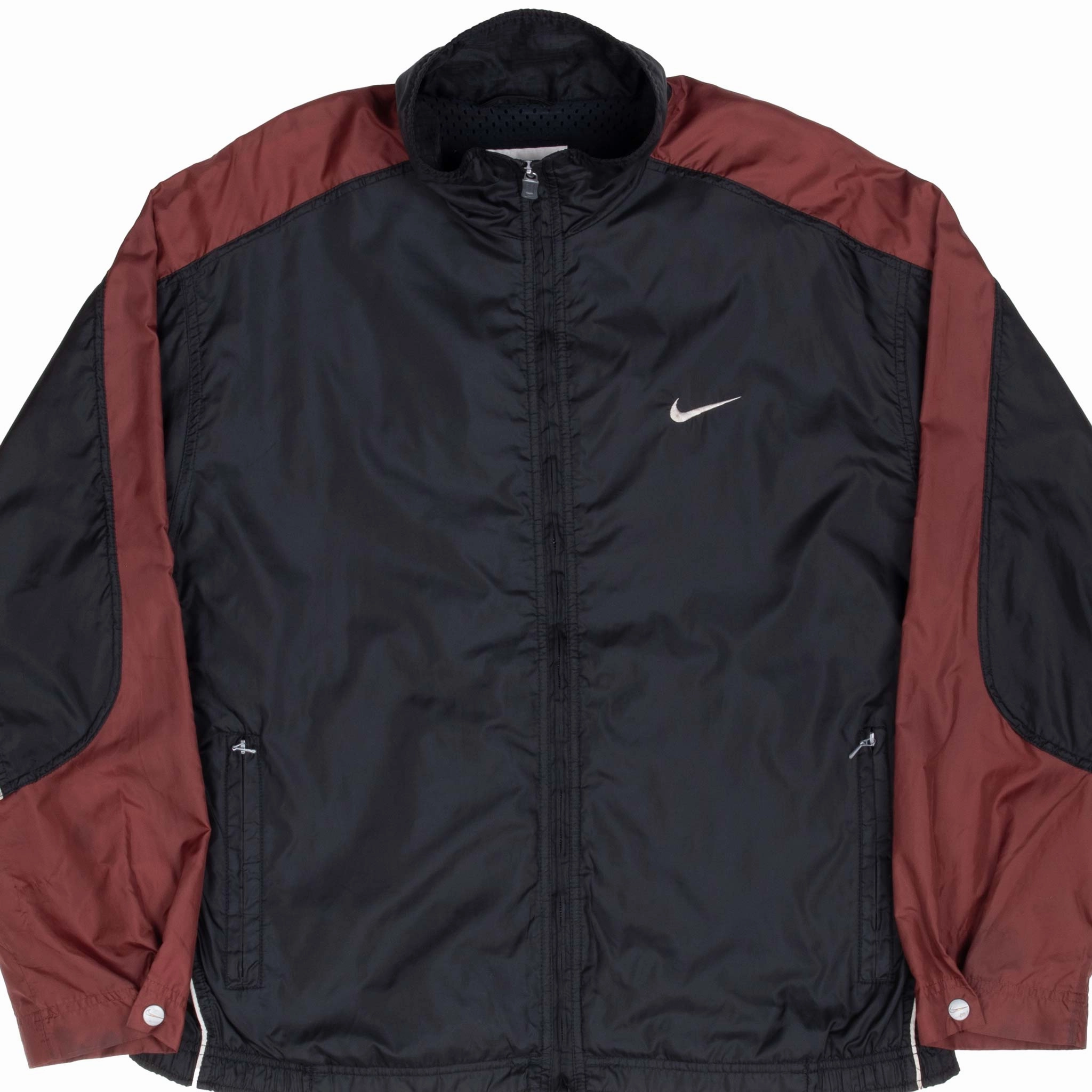 Sport Ready VINTAGE NIKE CLASSIC SWOOSH BLACK WINDBREAKER JACKET 1990S SIZE LARGE