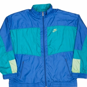 Rain Friendly Flex Mobility System VINTAGE NIKE CLASSIC SWOOSH BLUE WINDBREAKER JACKET 1980S SIZE XL