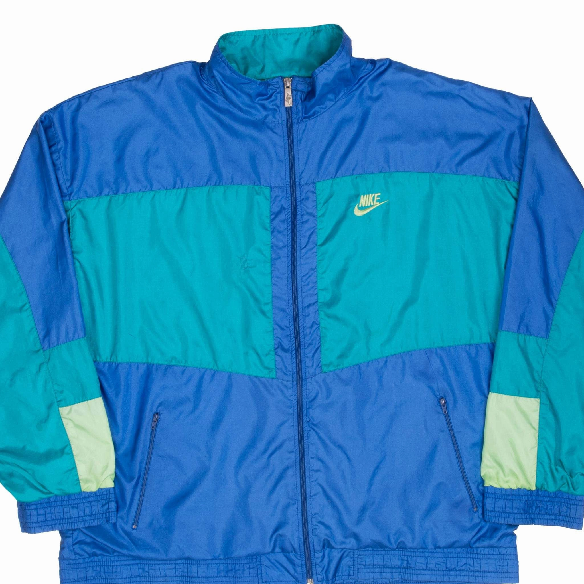 Rain Friendly Flex Mobility System VINTAGE NIKE CLASSIC SWOOSH BLUE WINDBREAKER JACKET 1980S SIZE XL