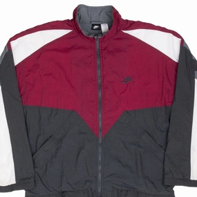 Snow Friendly VINTAGE NIKE CLASSIC SWOOSH BURGUNDY WINDBREAKER JACKET 1990S LARGE