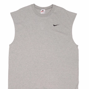 Stylish Layer Look VINTAGE NIKE CLASSIC SWOOSH GRAY TANK TOP TEE SHIRT 1990S SIZE XL MADE IN USA