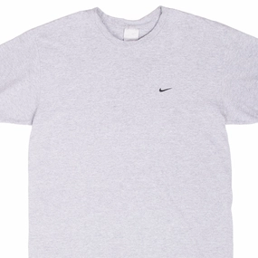 VINTAGE NIKE CLASSIC SWOOSH GREY TEE SHIRT 2000S LARGE Casual Design