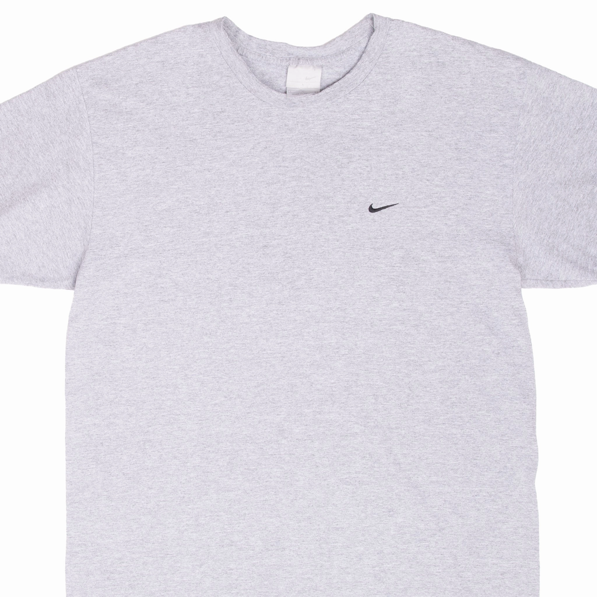 VINTAGE NIKE CLASSIC SWOOSH GREY TEE SHIRT 2000S LARGE Casual Design