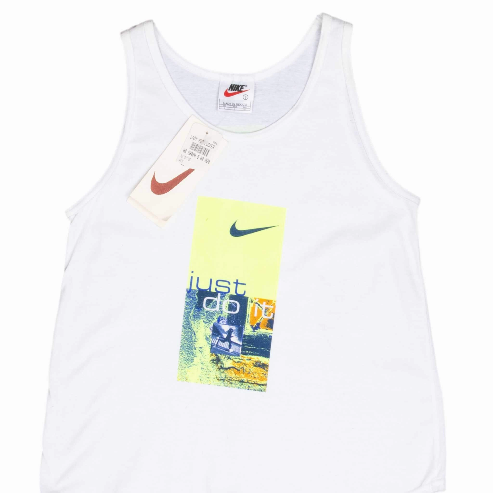 VINTAGE NIKE JUST DO IT TANK TOP TEE SHIRT 1990S SMALL DEADSTOCK Essential Layer