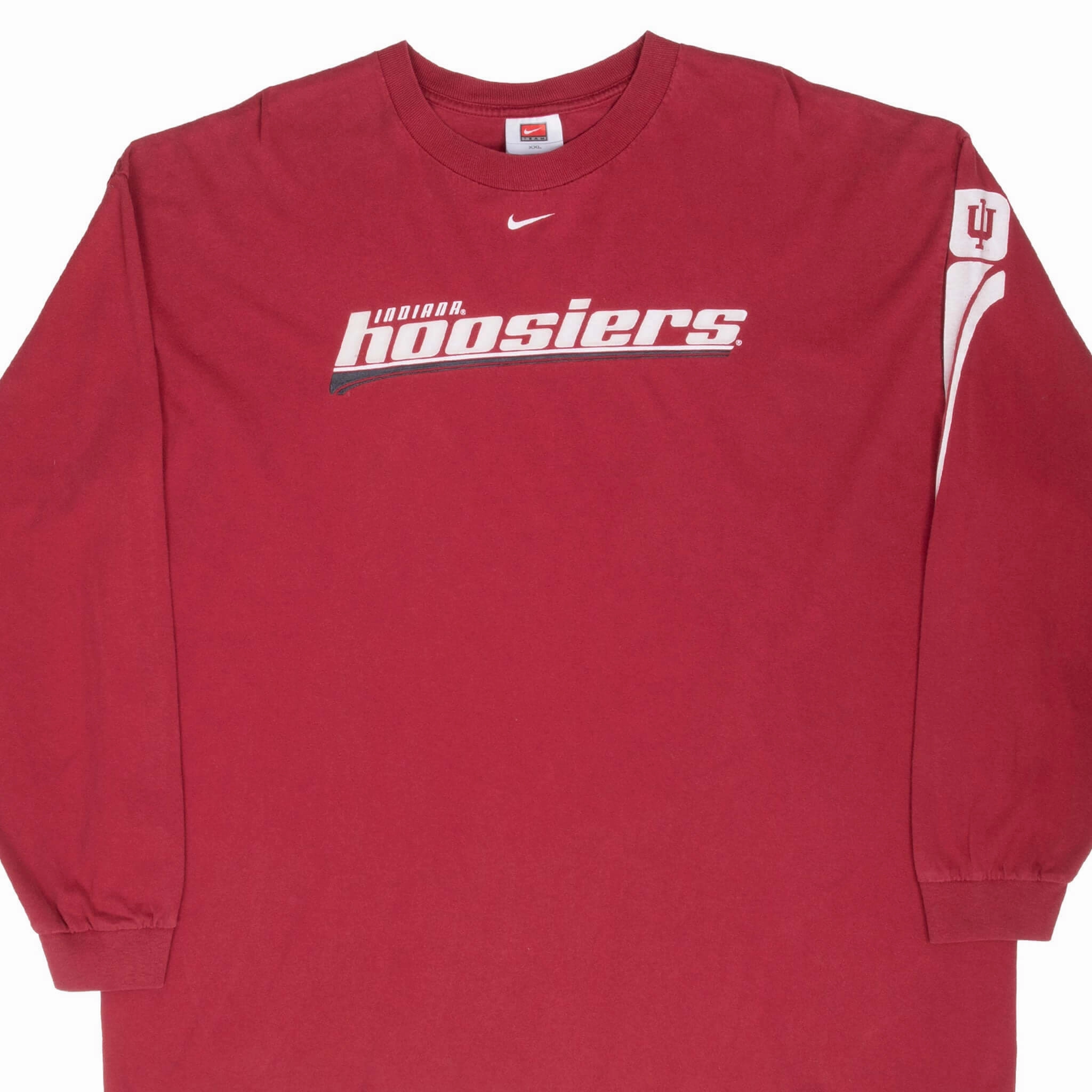 VINTAGE NIKE NCAA HOOSIERS 2000S LONG SLEEVE TEE SHIRT 2XL Street Casual Timeless Must-Have