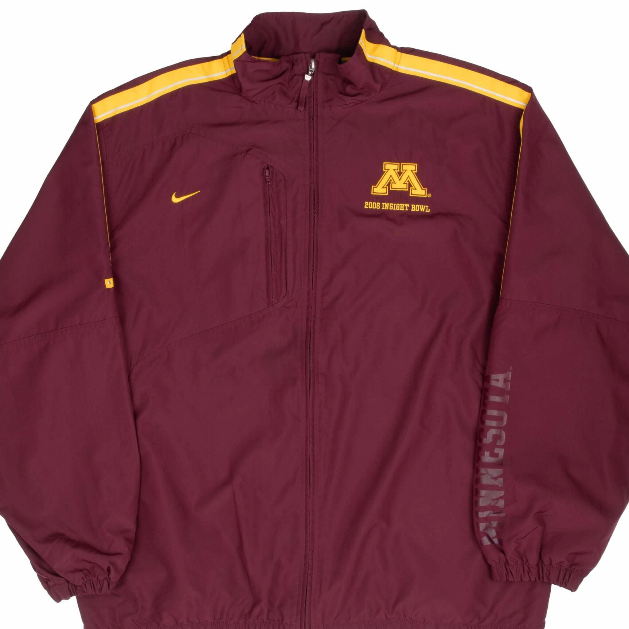 Discuss VINTAGE NIKE NCAA MINNESOTA GOLDEN GOPHERS WINDBREAKER JACKET 2000S XL