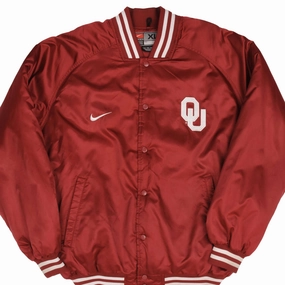 Smart Casual VINTAGE NIKE NCAA OKLAHOMA UNIVERSITY SATEEN VARSITY JACKET 2000S SIZE XL