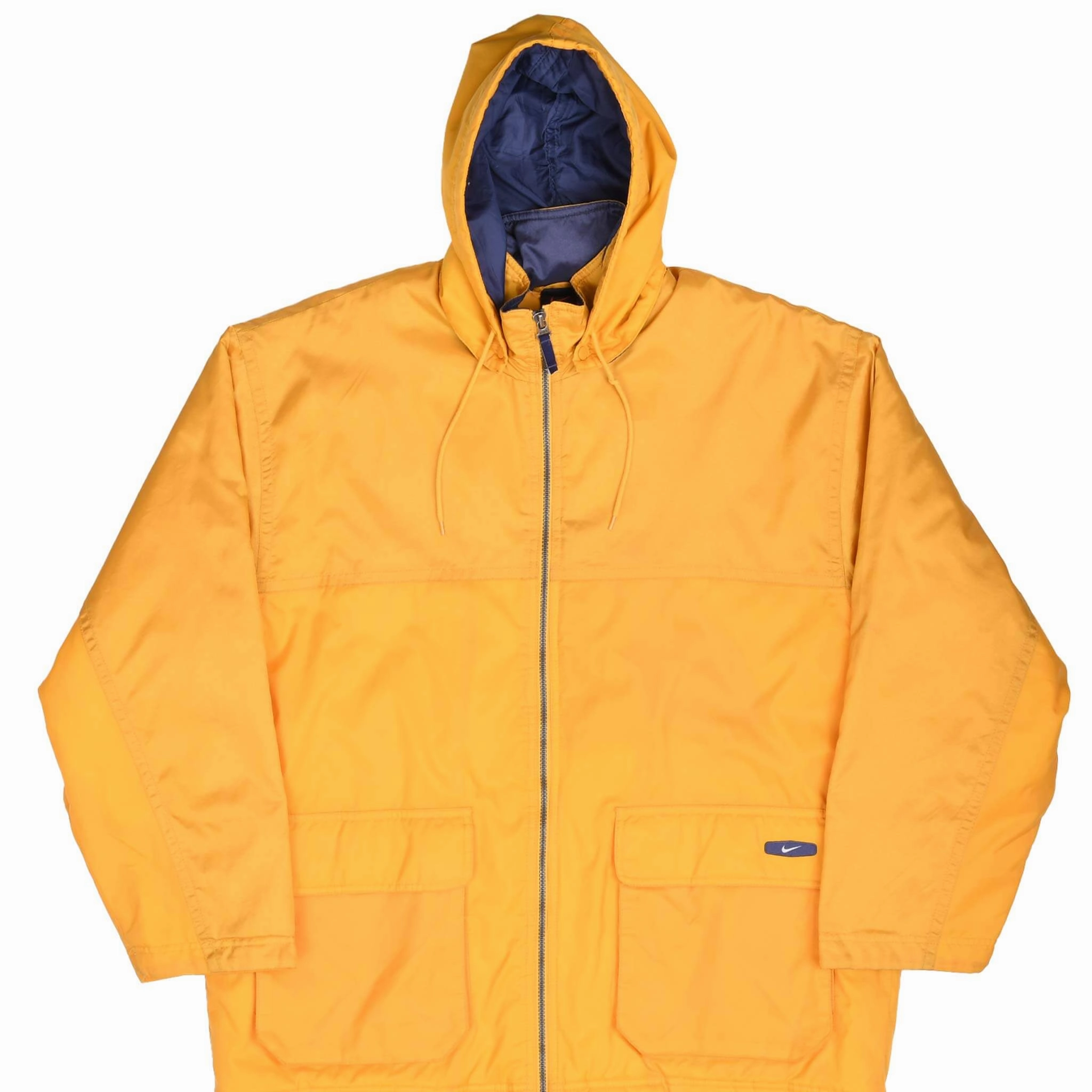 Resist Infrastructure VINTAGE NIKE SPELLOUT YELLOW WINDBREAKER RAIN JACKET 1990S SIZE MEDIUM