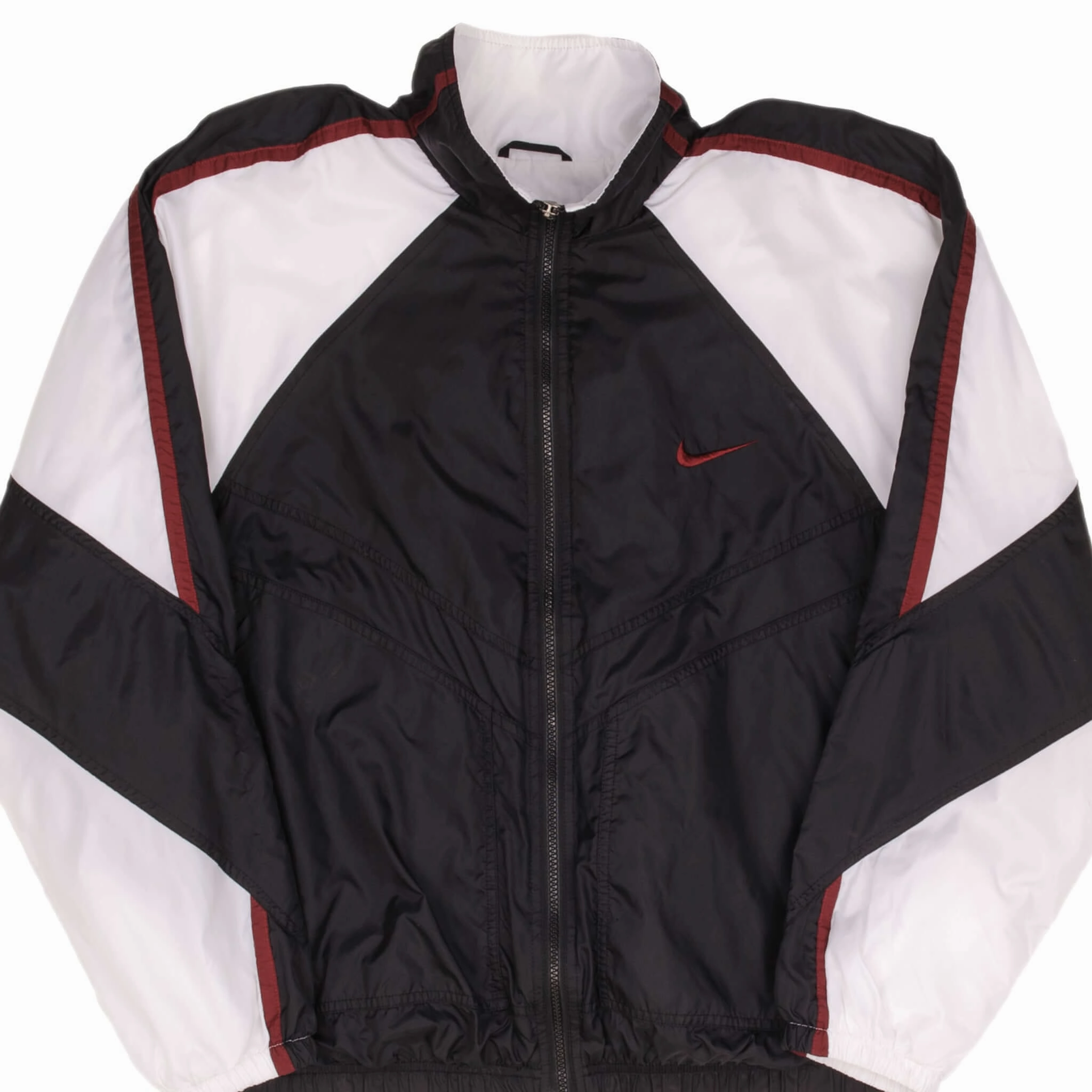 petite size Tie VINTAGE NIKE SWOOSH BLACK AND WHITE WINDBREAKER JACKET 1990S SIZE LARGE