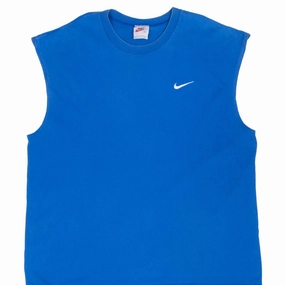 Casual everyday wear VINTAGE NIKE SWOOSH BLUE TANK TOP TEE SHIRT 1990S XL MADE IN USA