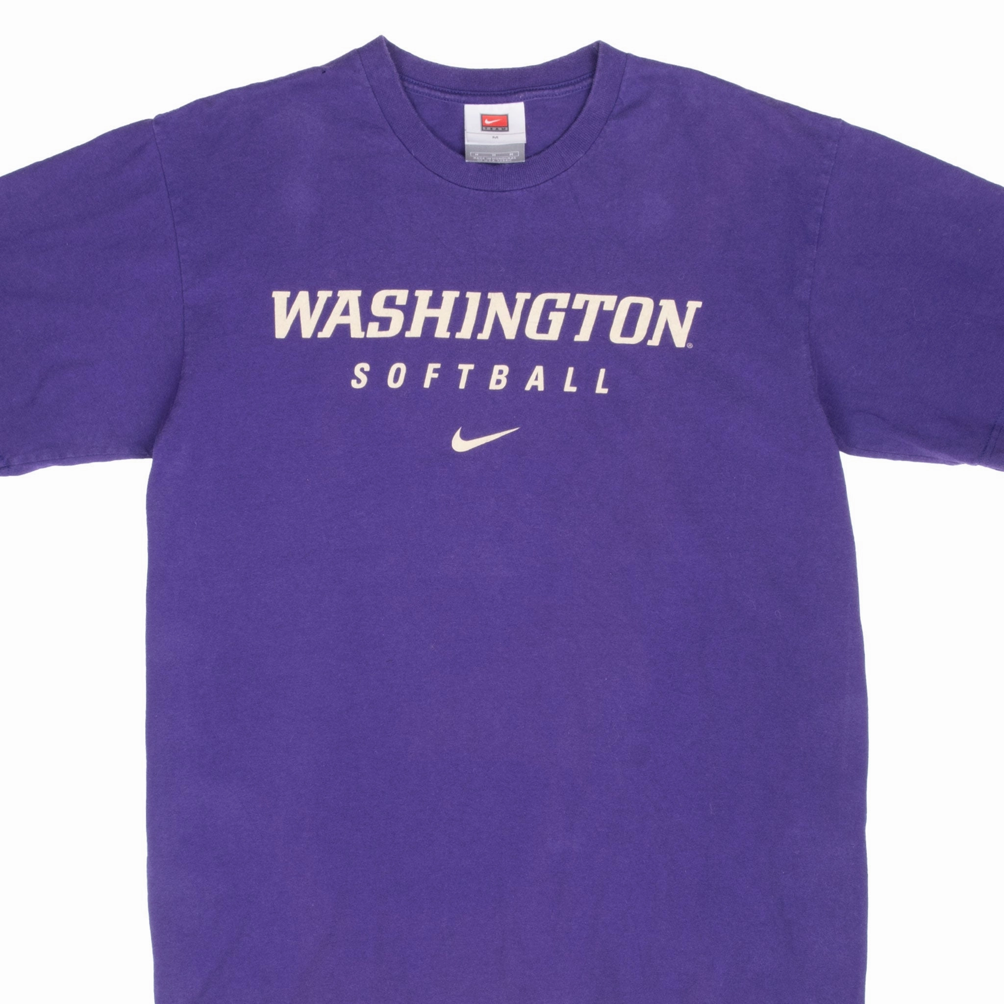 VINTAGE NIKE WASHINGTON SOFTBALL PURPLE TEE SHIRT 2000S MEDIUM Timeless Layering Quick Fit