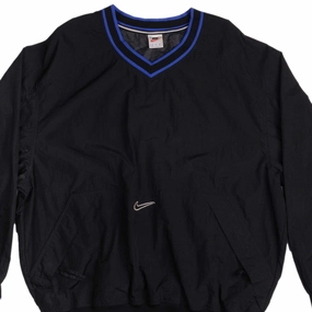 VINTAGE NIKE WINDBREAKER PULLOVER CENTER SWOOSH BLACK JACKET 1990S SIZE XL Popular Date night
