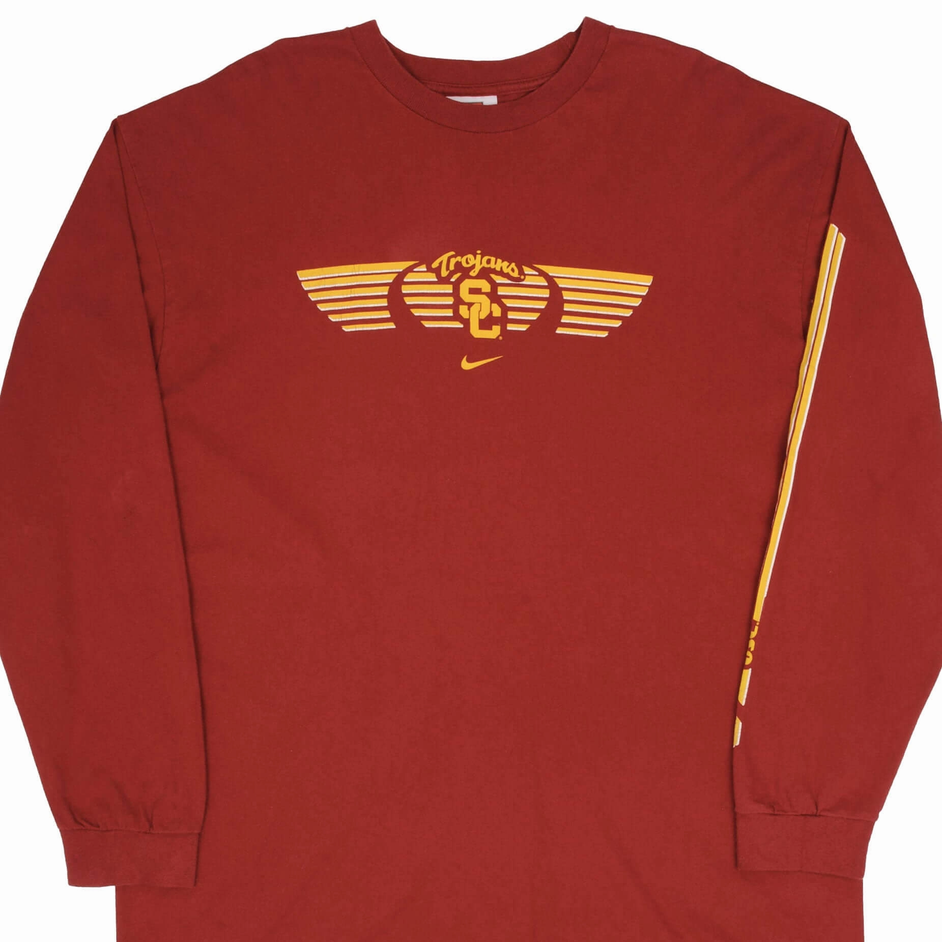 Cozy Essentials VINTAGE USC TROJANS NIKE CENTER SWOOSH LONG SLEEVE TEE SHIRT 2000S SIZE XL