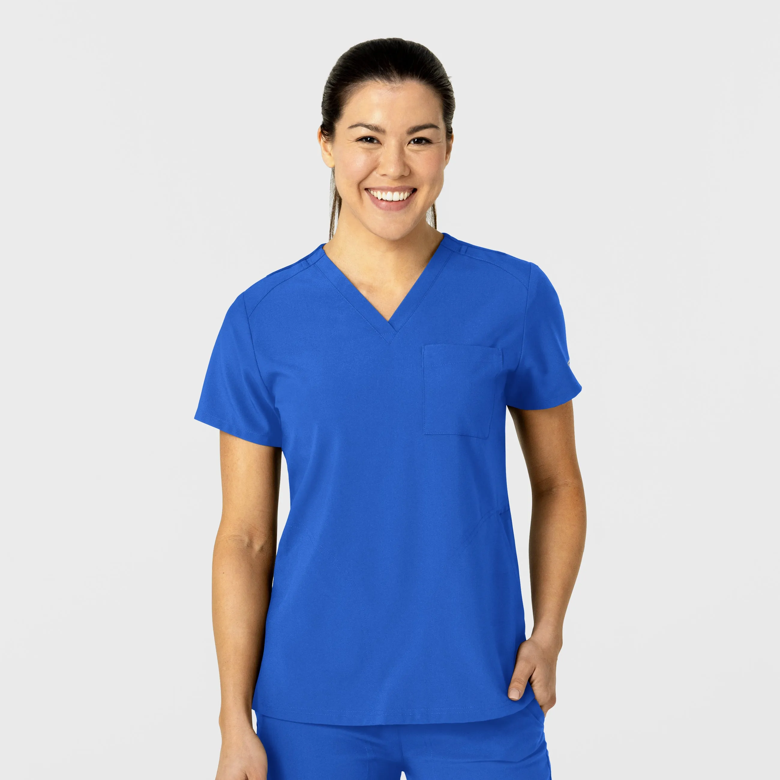 Airflow Vents W123 Women's Flex-n-Reach V-Neck Scrub Top - Royal