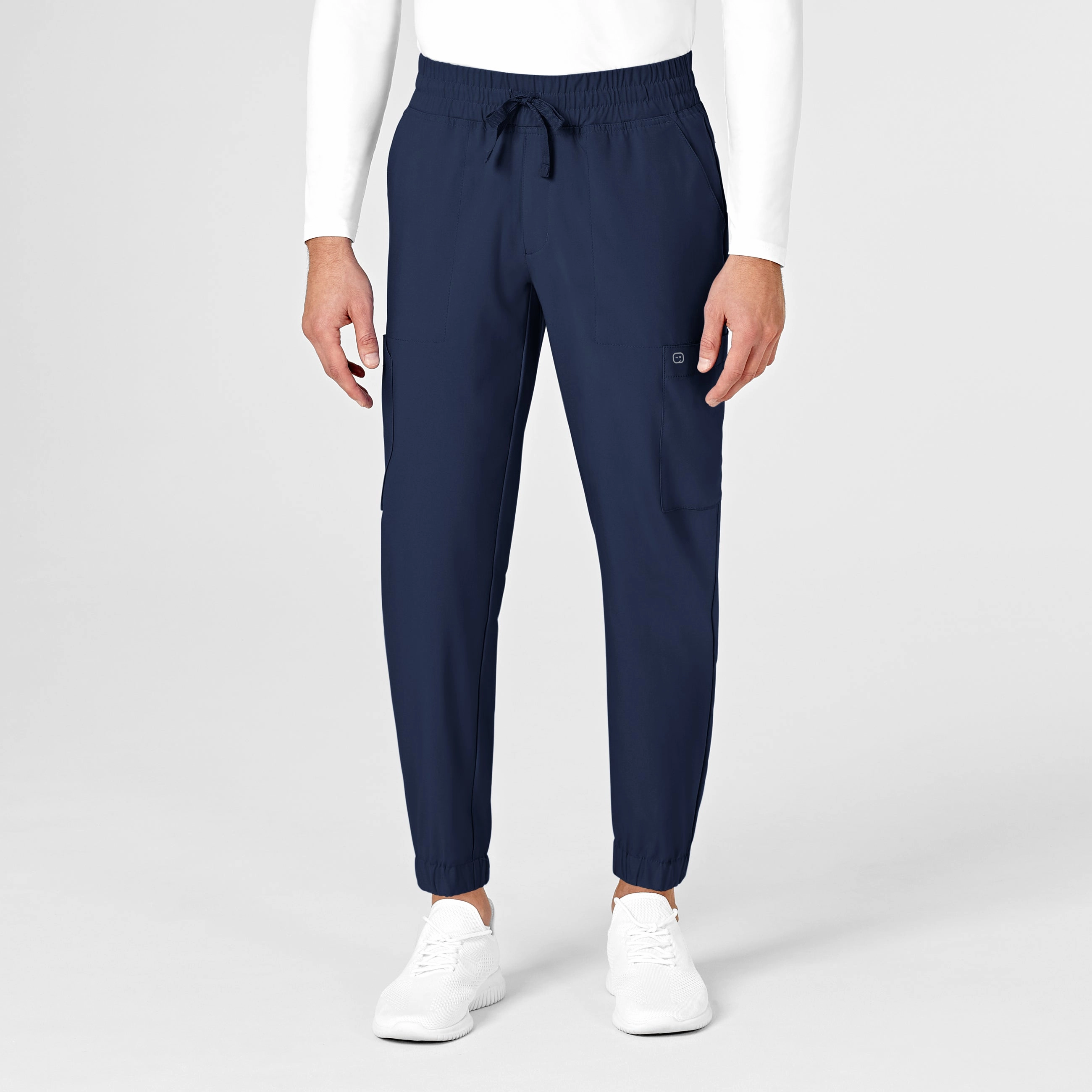 Chic Fit W123 Men's Cargo Jogger Scrub Pant - Navy