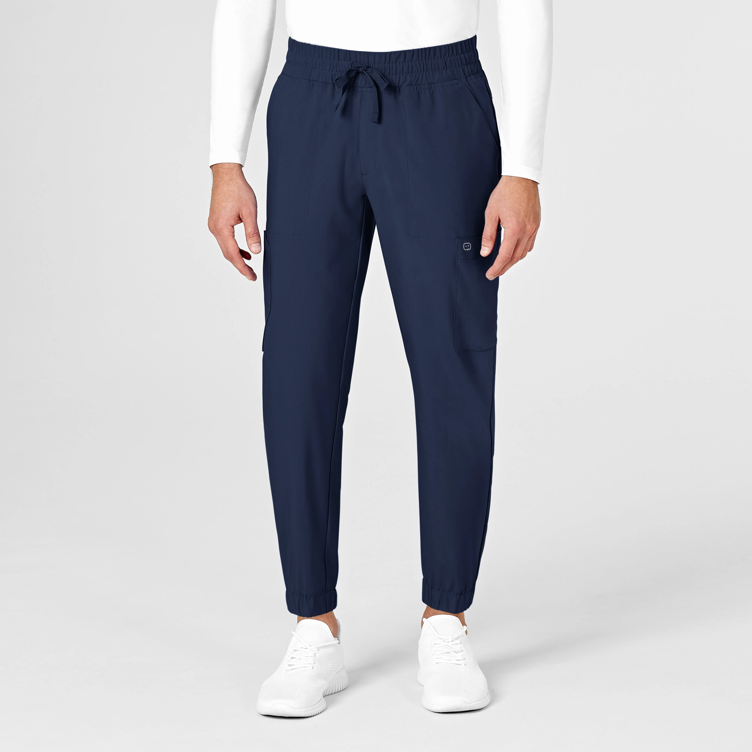 Casual Appeal W123 Men's Cargo Jogger Scrub Pant - Navy