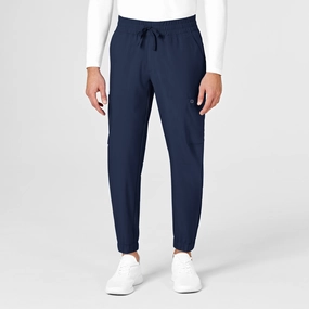 Casual Appeal W123 Men's Cargo Jogger Scrub Pant - Navy