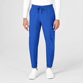 HypoallergenicFabric W123 Men's Cargo Jogger Scrub Pant - Royal