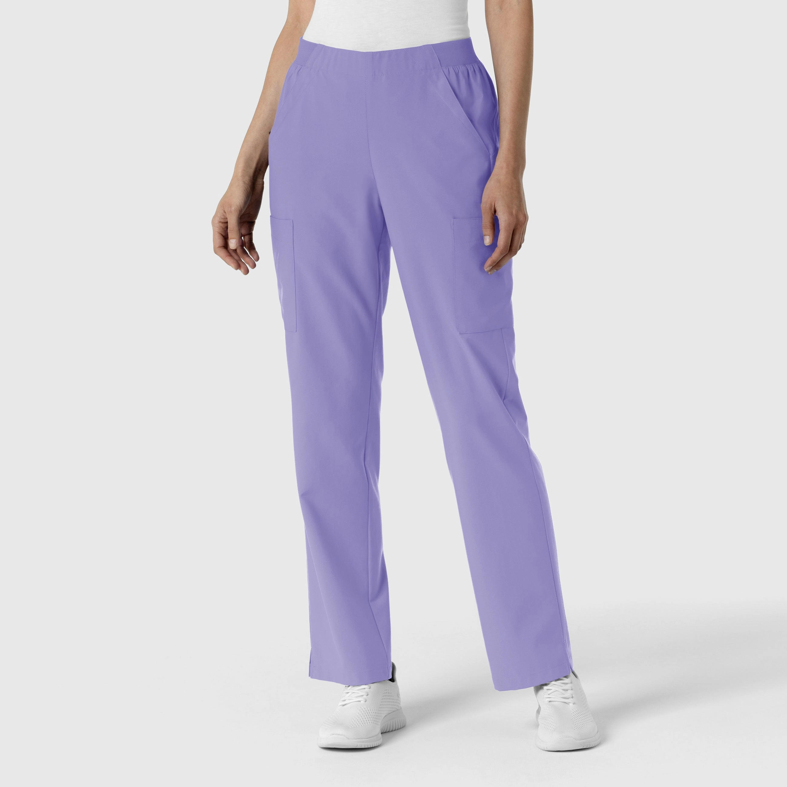 W123 Women's Cargo Utility Scrub Pant - Iris Purple Fashion Staple