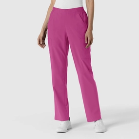 Anti Static Finish W123 Women's Cargo Utility Scrub Pant - Raspberry