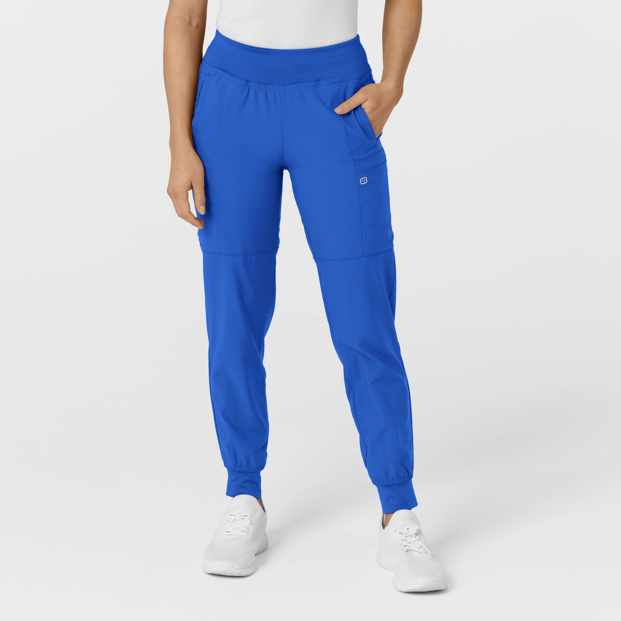 W123 Women's Comfort Waist Cargo Jogger Scrub Pant - Royal All Season Versatility Easy Access