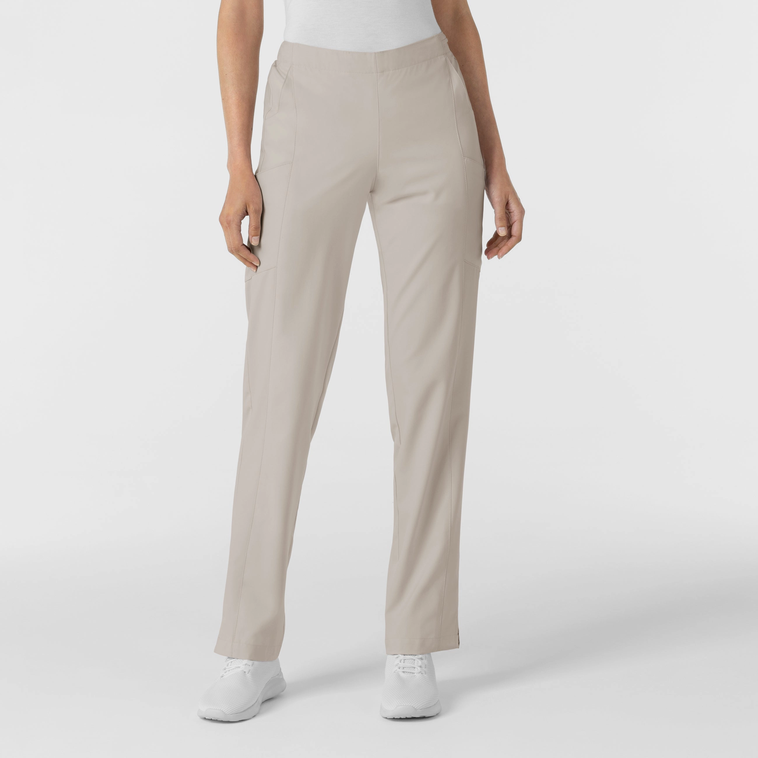 W123 Women's Flat Front Cargo Scrub Pant - Cloud All Time Use