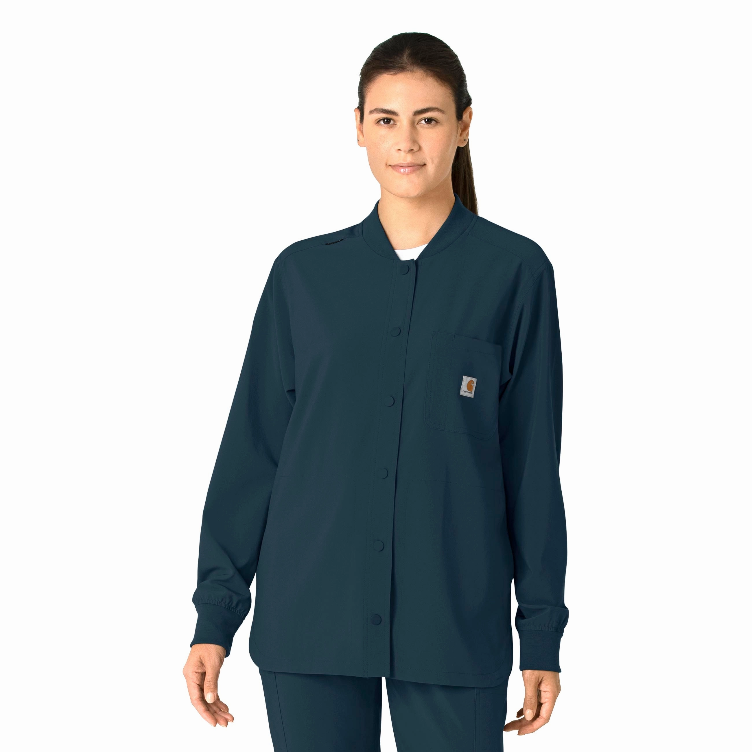 Gender - neutral Carhartt Force Cross-Flex Women's Shirt Jacket - Deep Navy