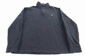 product pearl elegance Layer Chic Polo Ralph Lauren Embroidered Logo Black Quarter Zip Sweater