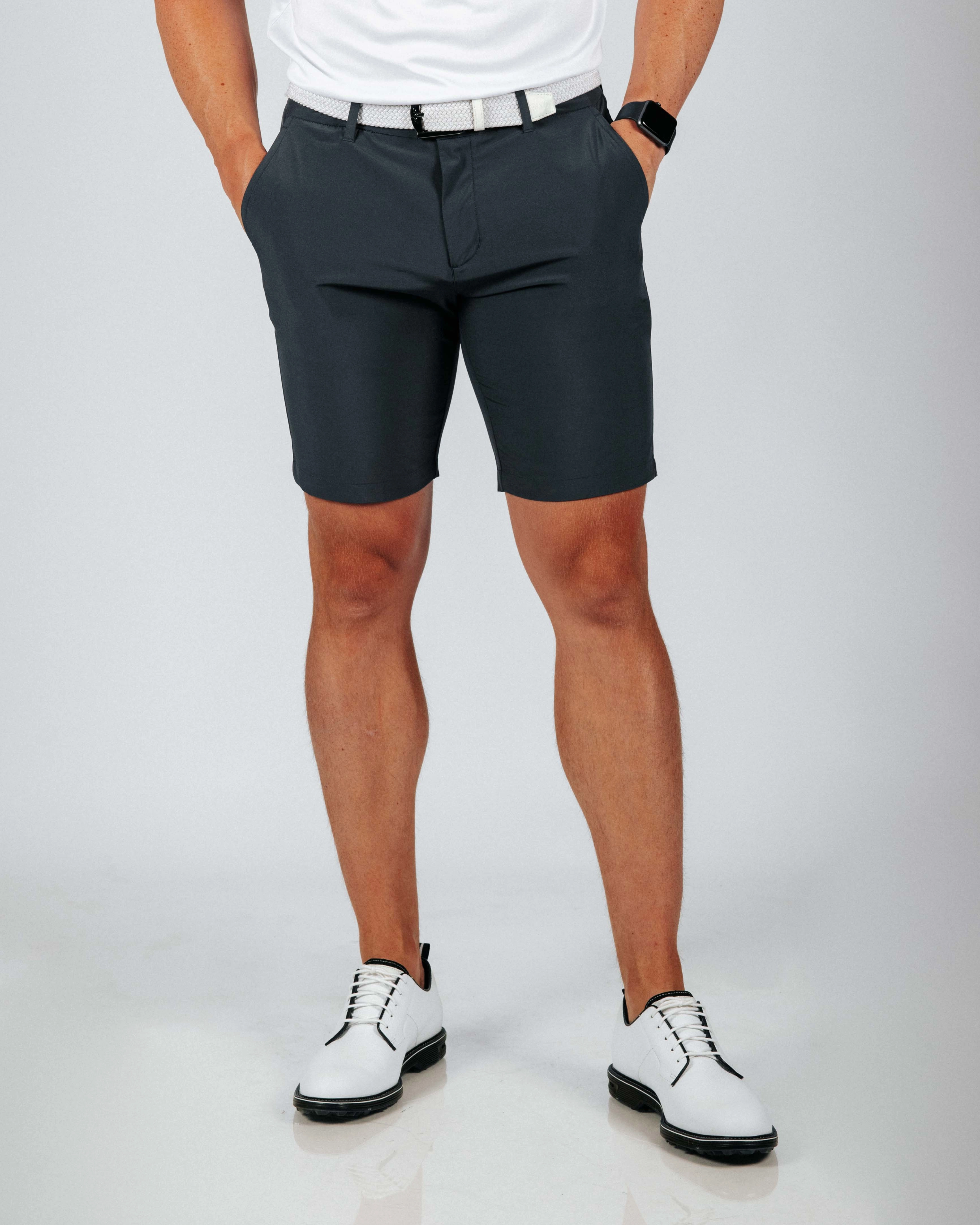 Elastic Fit fall shorts Men's Dark Gray Golf Shorts