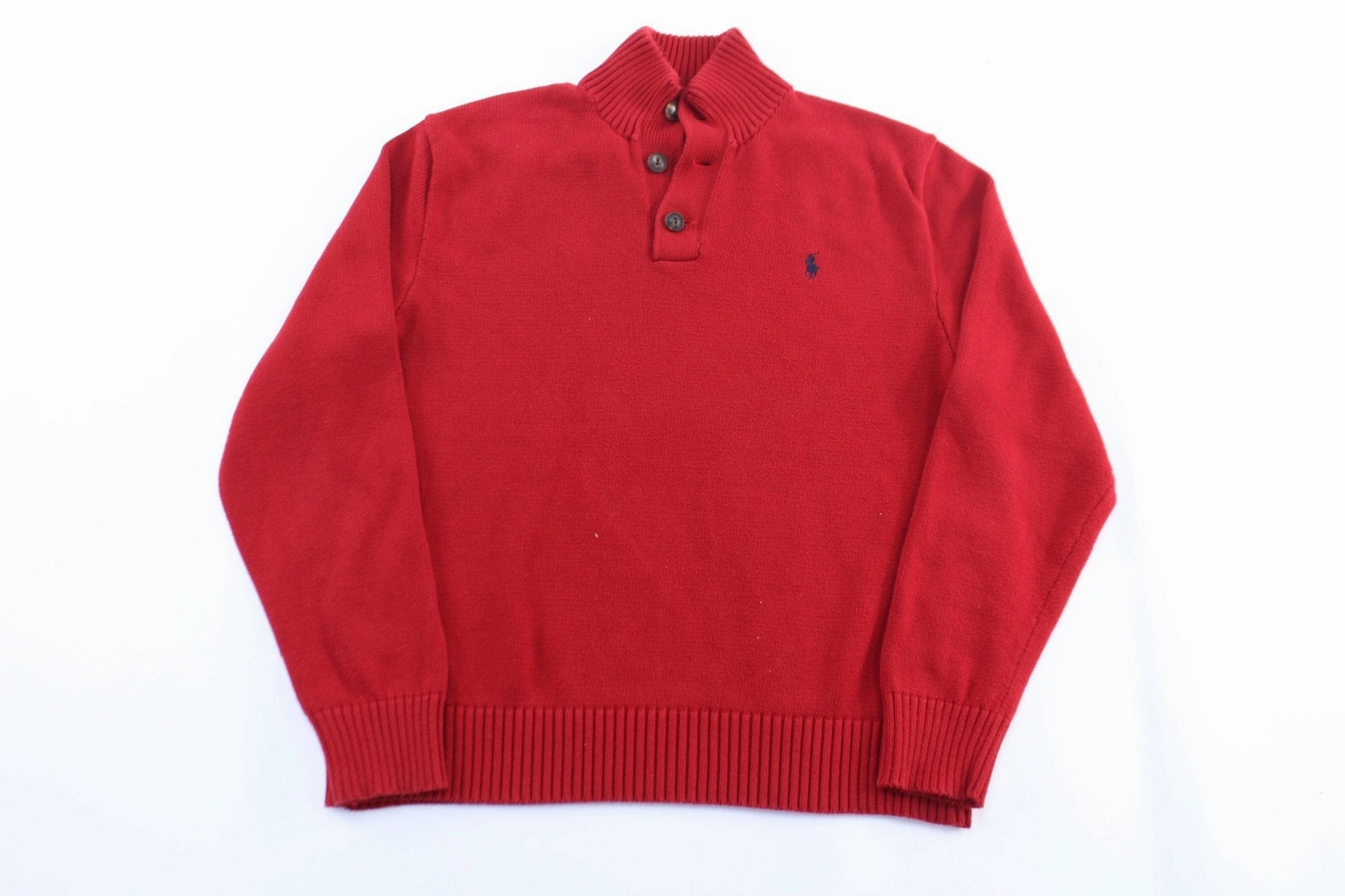 tag accents Polo Ralph Lauren Embroidered Logo Red Pullover Sweater
