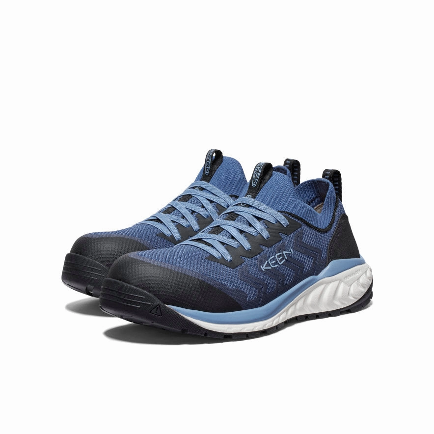 Impact Resistant Gear Durable Walk Women's Arvada Shift ESD Work Sneaker (Carbon Toe)  |  Vintage Indigo/Faded Denim