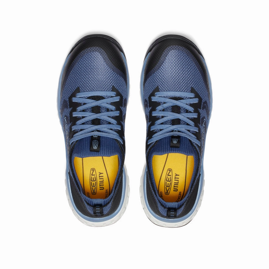 Fashionable Look Women's Arvada Shift ESD Work Sneaker (Carbon Toe)  |  Vintage Indigo/Faded Denim