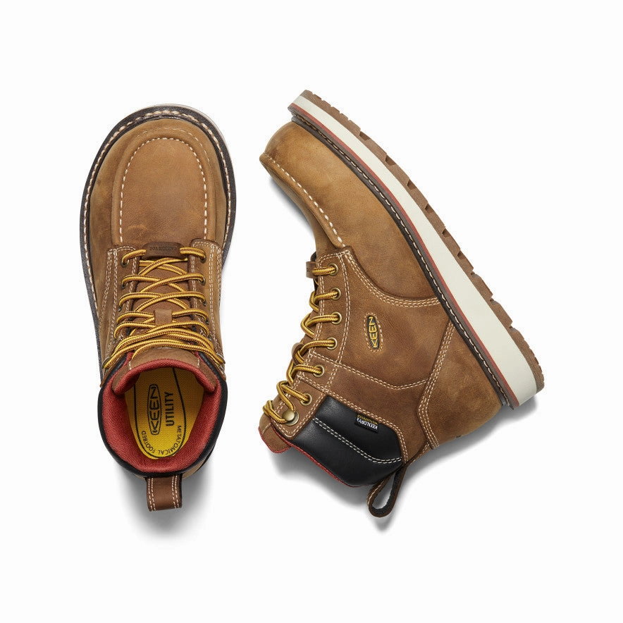 Women's Cincinnati 6" Waterproof Boot (Carbon Toe)  |  Belgian/Sandshell Waterproof Traction Heavy-duty Grip