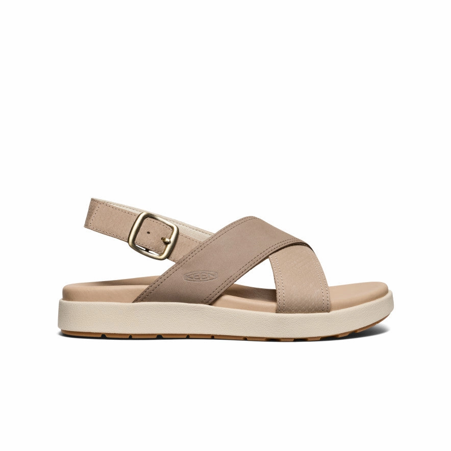 Women's Elle Luxe Cross Strap Sandal  |  Plaza Taupe/Brindle Sturdy Construction