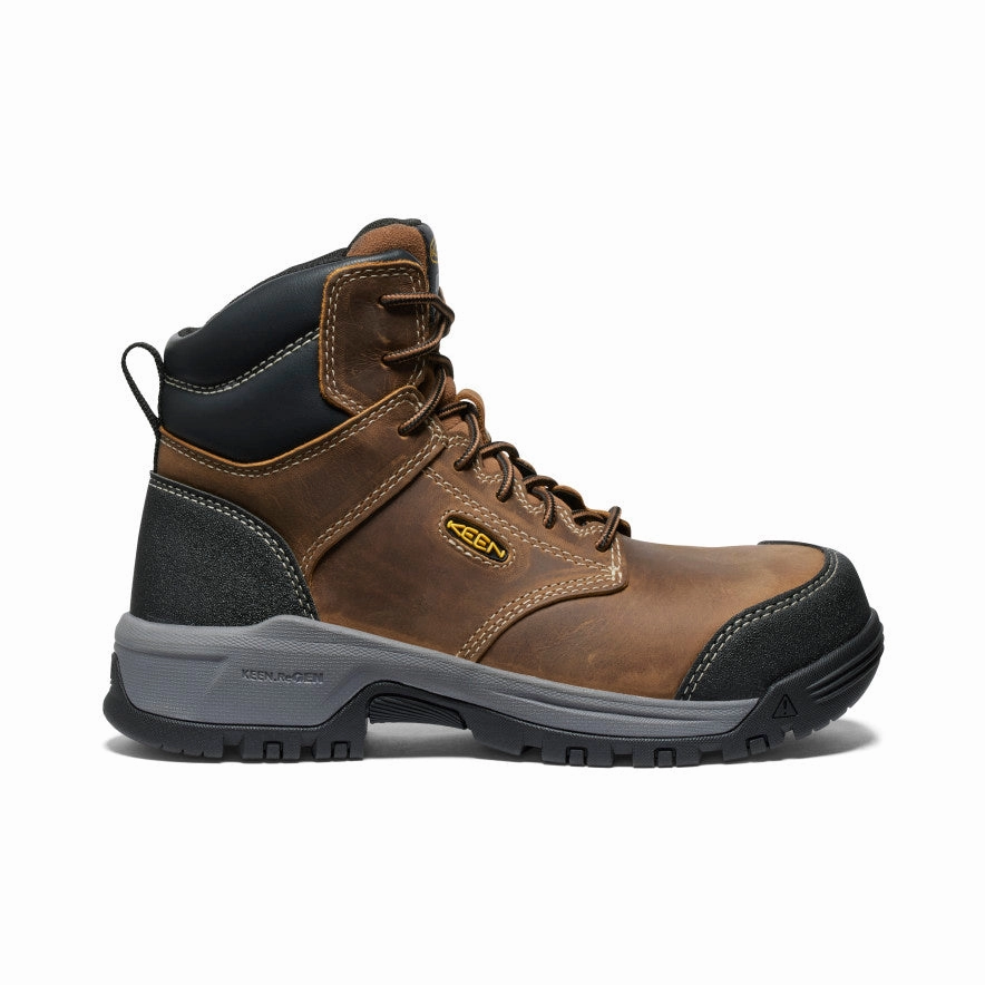 Comfortable Work Boot Women's Evanston 6" ESD Boot (Carbon Toe)  |  Bison/Black
