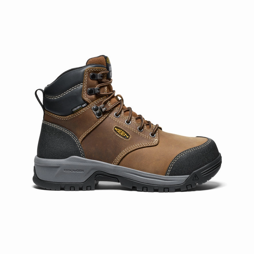 Women's Evanston 6" Waterproof Boot INT MET (Carbon Toe)  |  Bison/Black Non Slip Boots