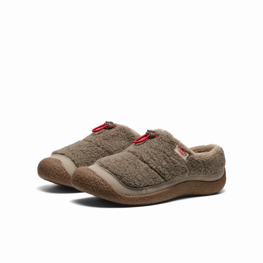 Low Top heel cup Women's Howser III Slide  |  Brindle/Brindle Sherpa Fleece