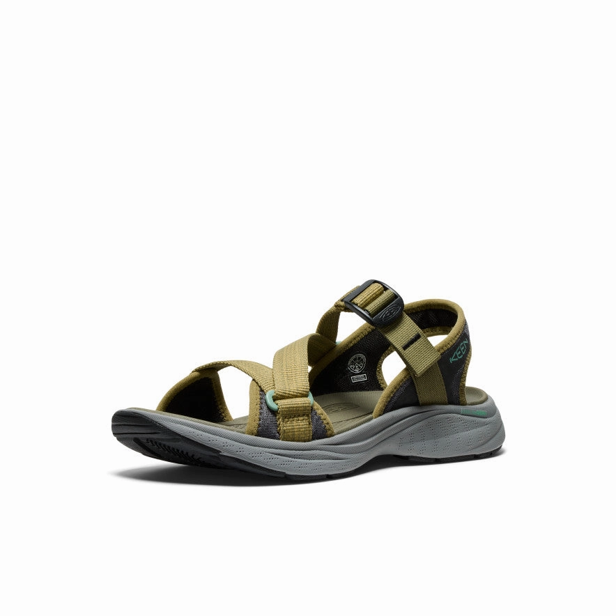 Odor Resistant Insole Women's Leiki Open-Toe Sandal  |  Martini Olive/Granite Green