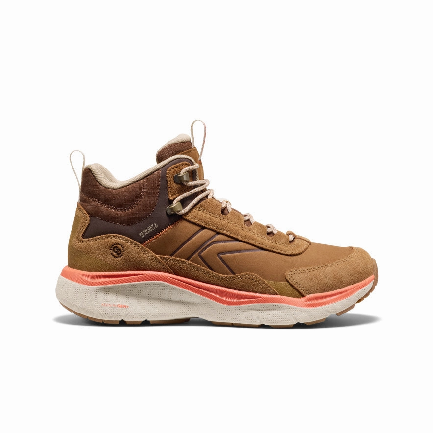 Women's Leiki Waterproof Leather Hiking Boot  |  Chipmunk/Birch Smooth Design Leather Comfort