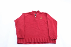Comfortable Women's Ralph Lauren Embroidered Red Pullover Sweater