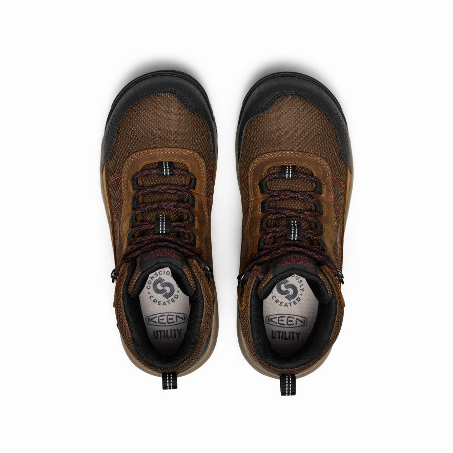 Versatile Design Women's Skokie Waterproof Work Boot (Carbon Toe)  |  Bison/Black