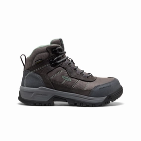 Women's Skokie Waterproof Work Boot (Carbon Toe)  |  Magnet/Black Breathable Material
