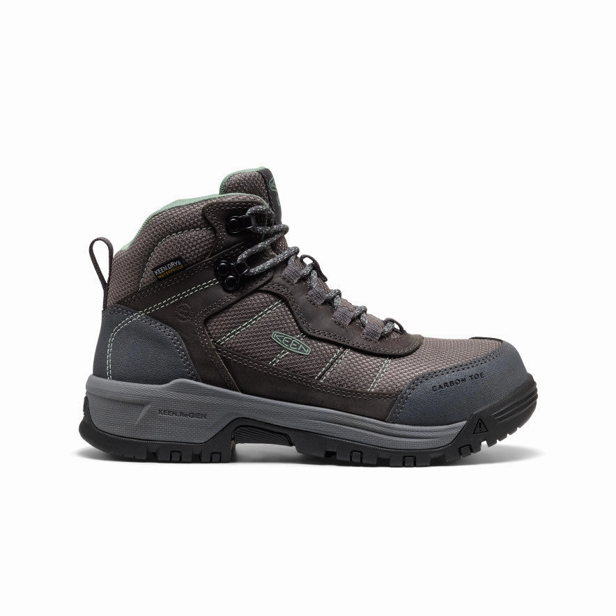 Women's Skokie Waterproof Work Boot (Carbon Toe)  |  Magnet/Black Breathable Material