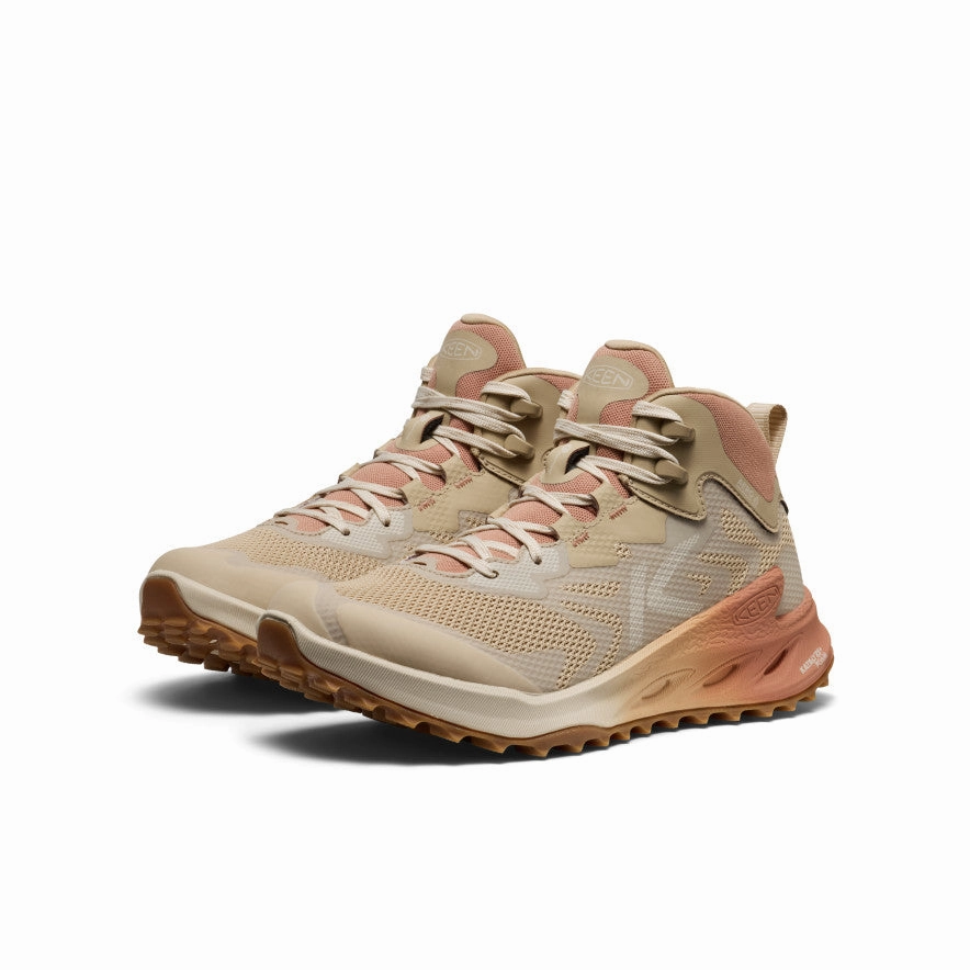 No Tie Comfort Ankle Women's Zionic NXT Waterproof Hiking Boot  |  Safari/Cork