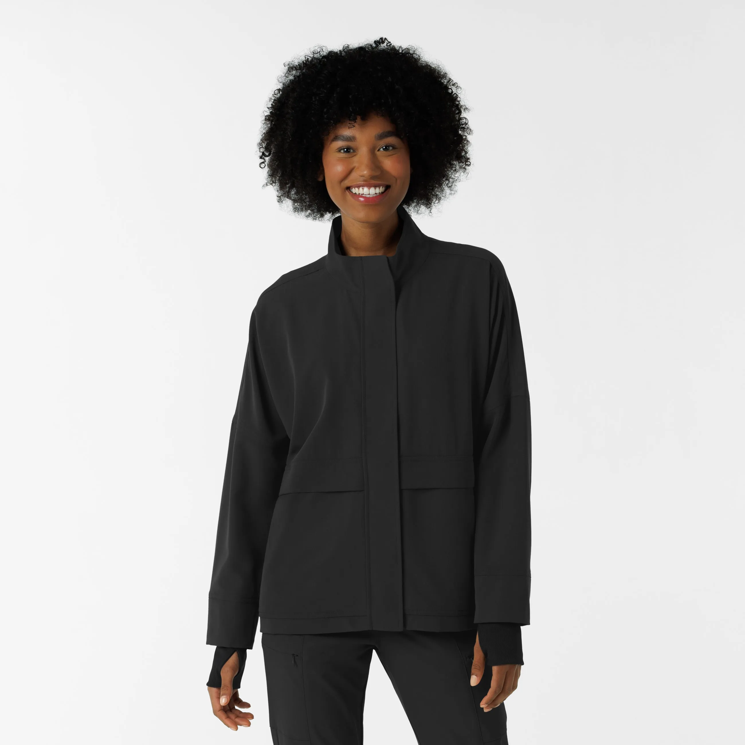 AllPurpose Design Women's Germs Happen Packable Scrub Jacket - Black