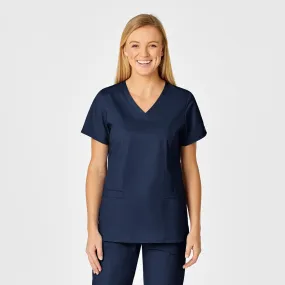 Temperature control WonderWORK Women's Shaped V-Neck Scrub Top - Navy