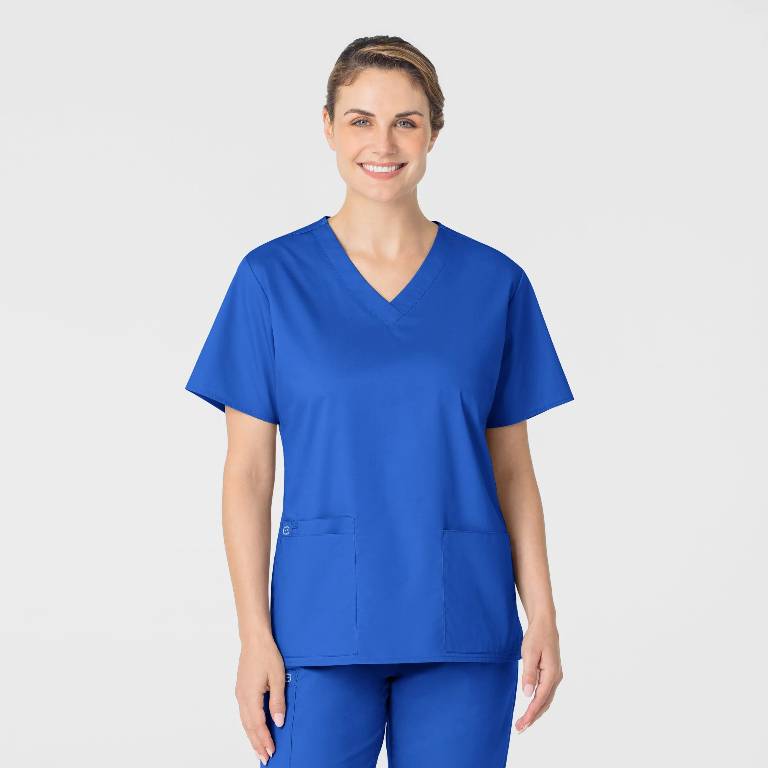 WonderWORK Women's V-Neck Scrub Top - Royal V-neck Shirt