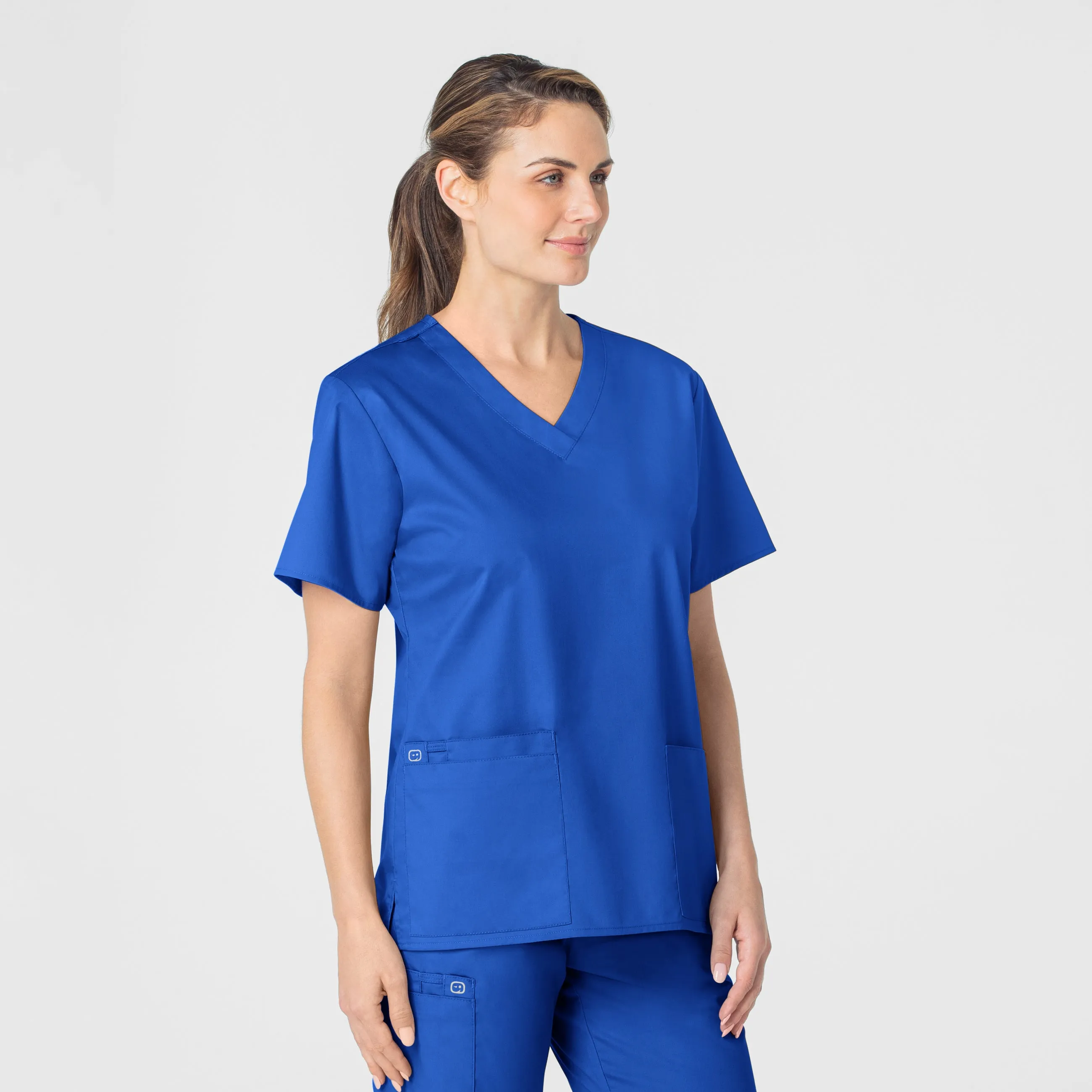 AthleisureCompatible WonderWORK Women's V-Neck Scrub Top - Royal
