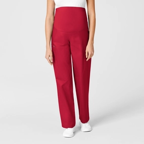 ExtendedSizeRange WonderWORK Maternity Cargo Scrub Pant - Red