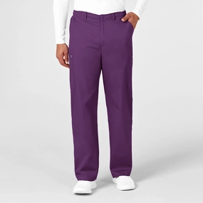 Minimal Stretch Fit WonderWORK Men's Cargo Scrub Pant - Eggplant